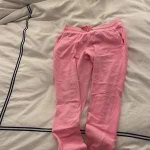 Neon pink sweats